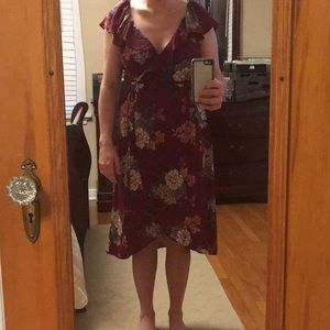 Monteau floral wrap dress